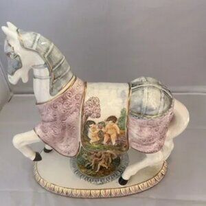 G.B.R. Capodimonte Porcelain Horse 1535/407 Signed A. Paoletti . Vintage Collect